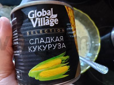 Omletas su kukurūzais, sūriu ir žolelėmis Žingsnis 3