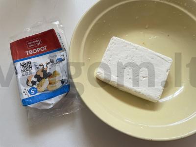 Moliūgų sūrio blynai su vaniliniu cukrumi Žingsnis 1