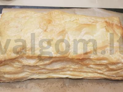 Napoleonas su kremu prie arbatos Žingsnis 1