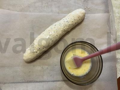 Traškus bagetas su chia sėklomis Žingsnis 10