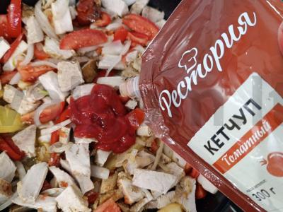 Grikių makaronai su šonine ir daržovėmis Žingsnis 5