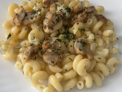 Grybų makaronai kaip garnyras Žingsnis 7