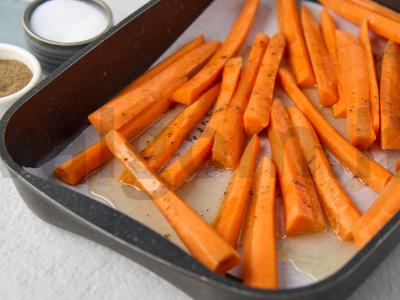 Kepta morkytė su parmezanu Žingsnis 2