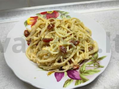 Karbonaara su rūkytais produktais pagrindine nuotrauka