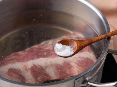 Žirnių sriuba su kiauliena Žingsnis 1