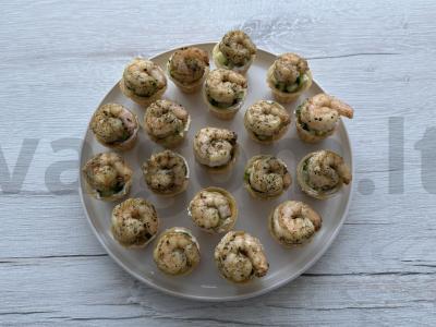 Krevetėmis užpildytos tartaletės Žingsnis 6