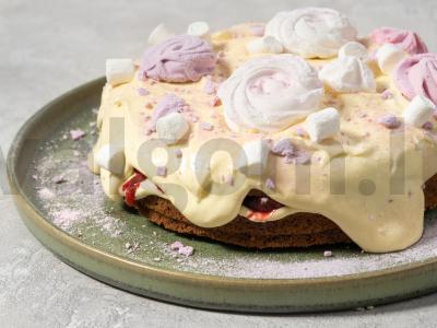 Naujametinė tortas su virta saldžia grietinėle Žingsnis 6