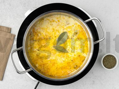 Grietinėlės sriuba su konservuota lašiša Žingsnis 7