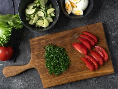 Salotas su midijomis ir kiaušiniu Žingsnis 2