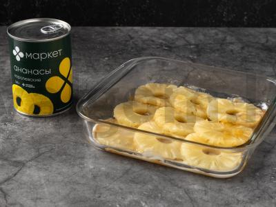 Apverstas pyragas su ananasais Žingsnis 2