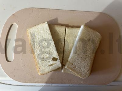 Užkandis ant iešmelių „Pasakų sumuštiniai“ Žingsnis 1