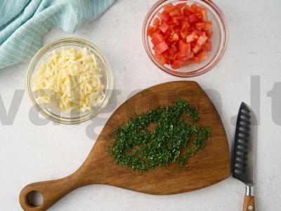 Kūtabai su sūriu ant keptuvės Žingsnis 5