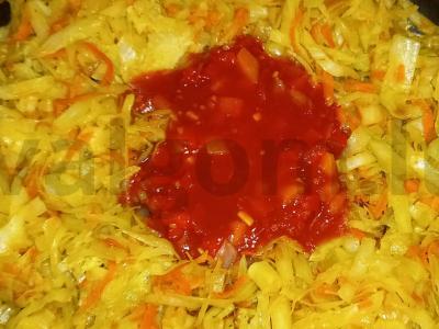 Kepta kopūstai su miško grybais Žingsnis 6