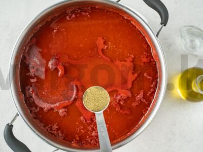 Pomidorų padažas su kalendra Žingsnis 4