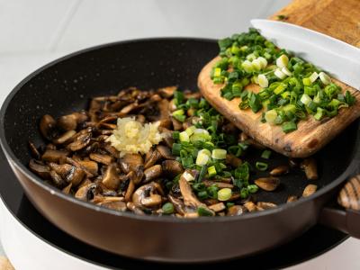 Šampinjonai su česnaku Žingsnis 3