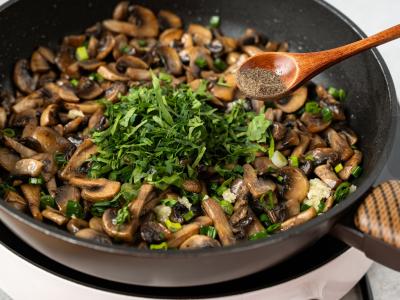 Šampinjonai su česnaku Žingsnis 4