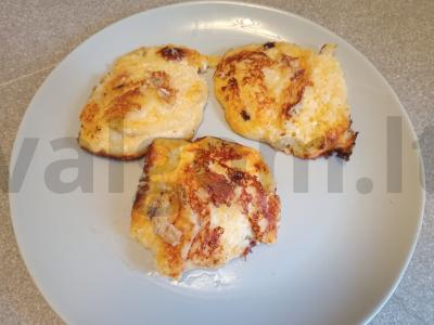 Sūrio blynai su bananais ir karamele Žingsnis 7