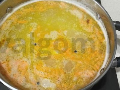 Daržovių sriuba su kvietiniais grūdais Žingsnis 9