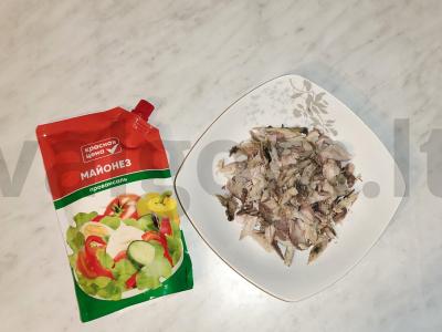 Žuvies pyragas su karštai rūkyta skumbrija Žingsnis 3