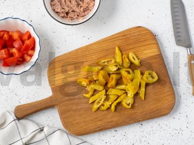 Salotas „Neįprastas“ su tunu ir kuskusu Žingsnis 2