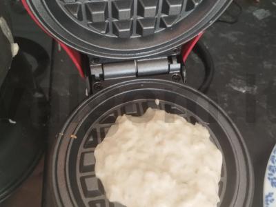 Avižinių dribsnių vafliai Žingsnis 3