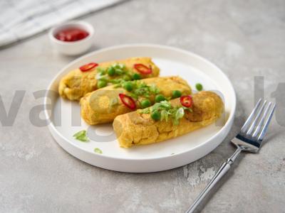 Japonų omletas su ryžiais „Omuraisu“ pagrindine nuotrauka