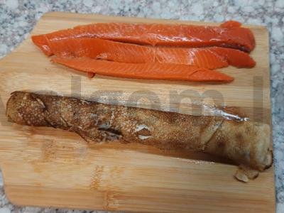 Blynų ritinėliai su raudona žuvimi Žingsnis 6