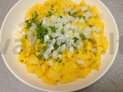 Okroška su virtiniu kiaulienos šniceliu ant duonos kvaso Žingsnis 5