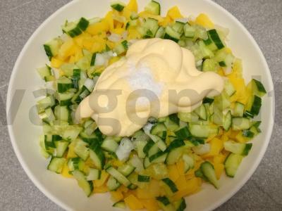 Okroška su virtiniu kiaulienos šniceliu ant duonos kvaso Žingsnis 7