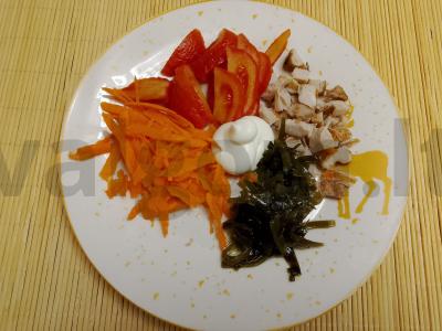 Salotos su jūros kopūstais ir vištienos filė Žingsnis 7