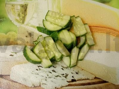 Salotos su korėjietiška morkų ir grybais Žingsnis 1