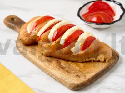 Vištiena su mocarela ir pomidorais Žingsnis 3