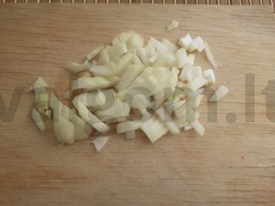 Malta su faršu ir pupelėmis su žemės riešutų miltais Žingsnis 1