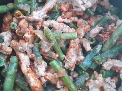 Malta su faršu ir pupelėmis su žemės riešutų miltais Žingsnis 3