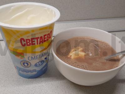 Šokoladinis pudingas su chia sėklomis Žingsnis 1