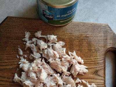 Salotos su vištiena ir jūros kopūstais Žingsnis 1