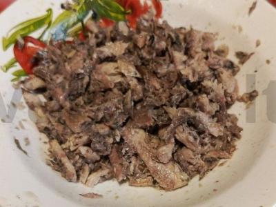 Salotas „Mimoza“ su sviestu Žingsnis 9