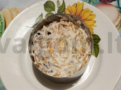 Salotas „Mimoza“ su sviestu Žingsnis 12