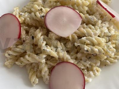 Švelni makaronai su ridikėliais ir rikota Žingsnis 9