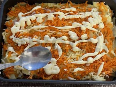 Prancūziškas sluoksniuotas mėsa su bulvėmis Žingsnis 14