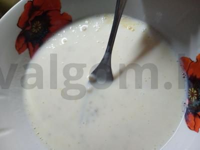 Kefyro blynai su avižomis Žingsnis 3