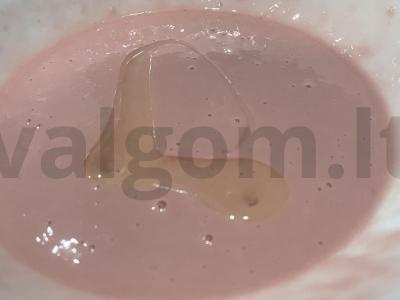 Rožiniai blynai su obuolių sultimis Žingsnis 6