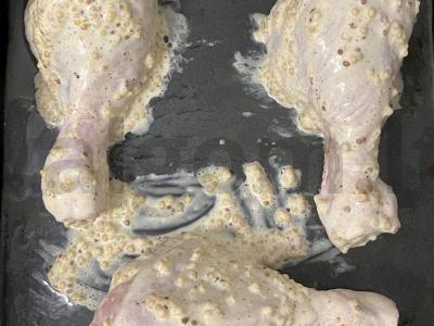 Keptos blauzdos garstyčių ir majonezo padaže Žingsnis 4