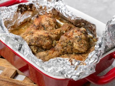 Kepta vištienos blauzda folijoje Žingsnis 6