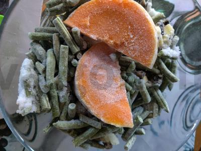 Pupelės su ryžiais, kalakutiena ir grybais daržovių sultyse Žingsnis 3