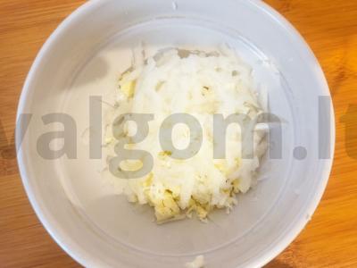 Ryžiai su daikonu, kiaušiniu ir kefyru Žingsnis 3