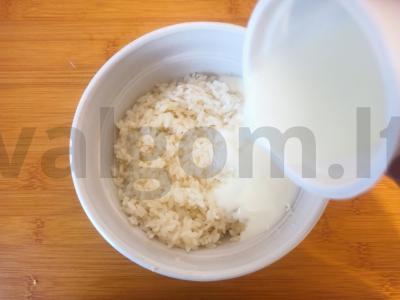Ryžiai su daikonu, kiaušiniu ir kefyru Žingsnis 4