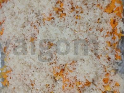 Puikūs blauzdikauliai su ryžiais ir daržovėmis karija Žingsnis 5