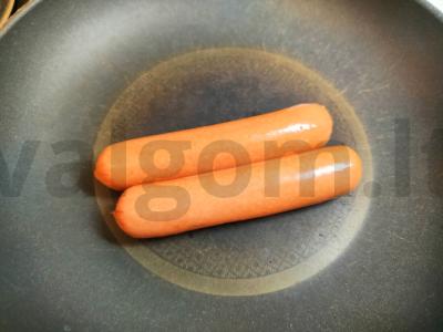 Karštas šuo kvietinėje tortilijoje Žingsnis 1