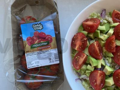 Salotas su kokteilių pomidorais ir Pekino kopūstu Žingsnis 4